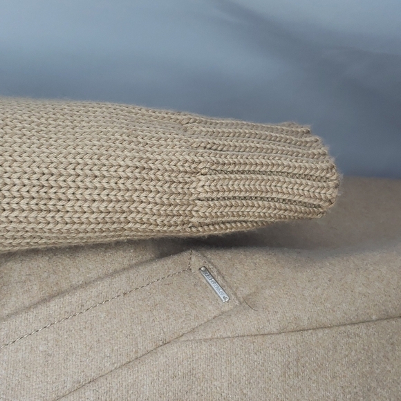 𝅺DIESEL Galore Wool Knit Sleeves Overcoat Long Wrap - Picture 4 of 12